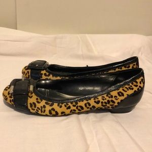 Franco Sarto 9.5 Leopard Flats